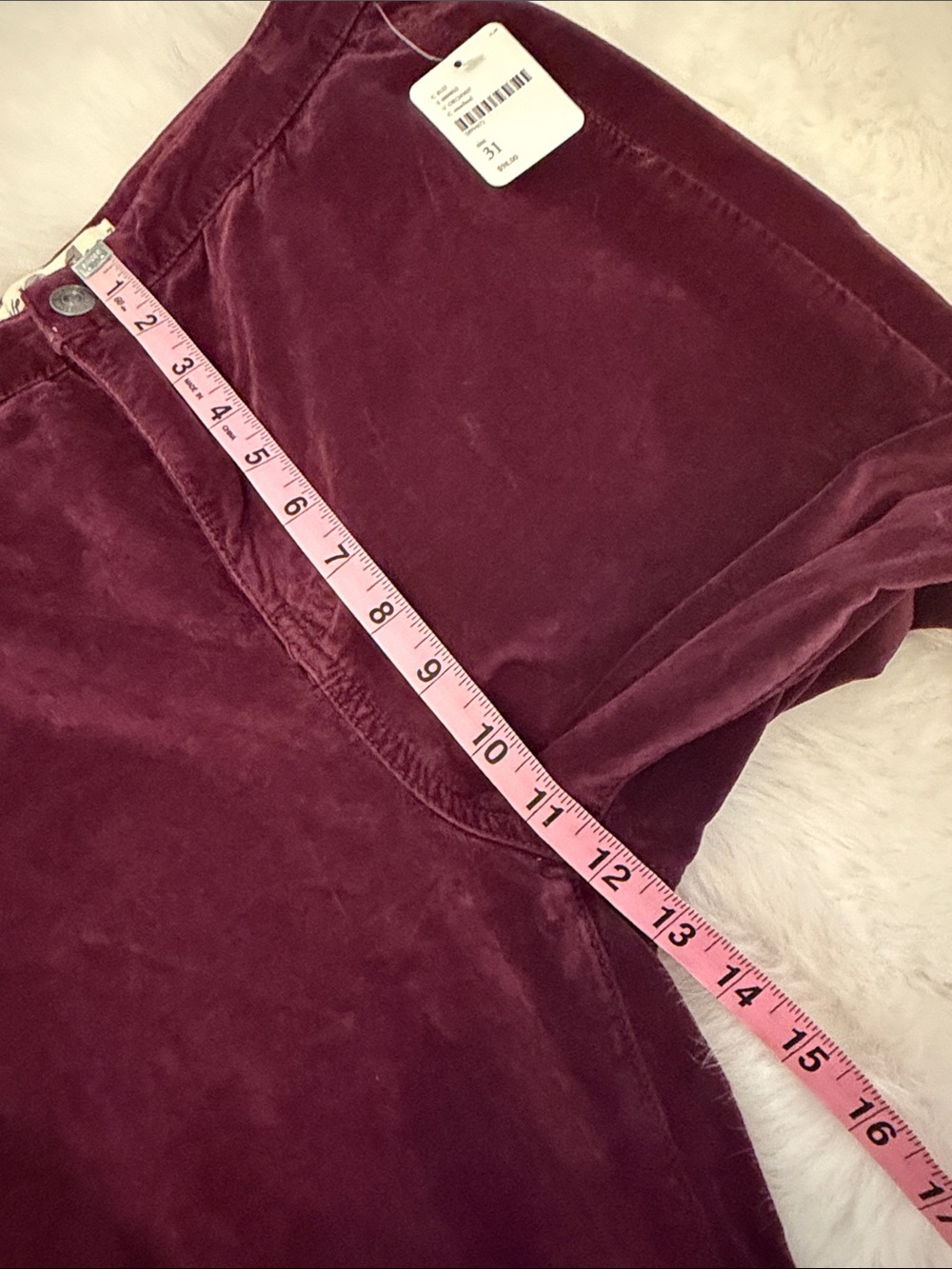 NWT Free People Just Float On Boho Wide Flare Leg Purple Velvet Pants - Picture 13 of 16